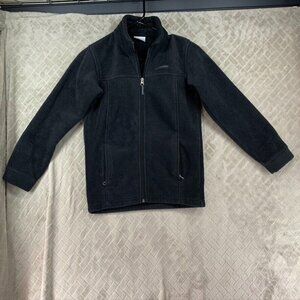 Columbia Unisex Kids Medium Fleece Sweatshirt Black Full Zip Mock Neck Outdoors